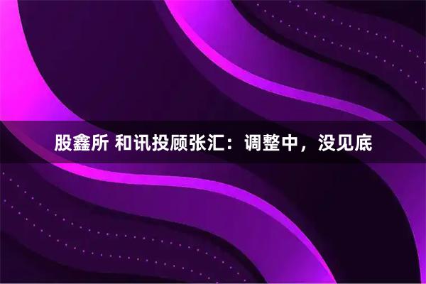 股鑫所 和讯投顾张汇：调整中，没见底